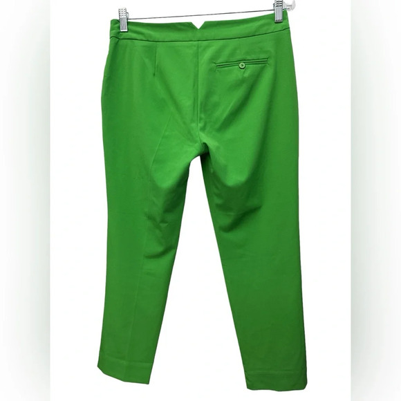 Trina Turk Cropped Green Dress Pants Size 6 Stretch Mid Rise - Picture 2 of 5